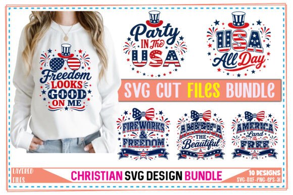 4th of July Free PNG Design Bundle 01: High-Resolution Patriotic Graphics for Creative Projects