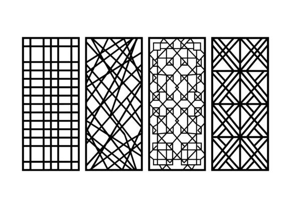 Abstract Line Grid Pattern EPS Bundle: Precision Design for Modern Making