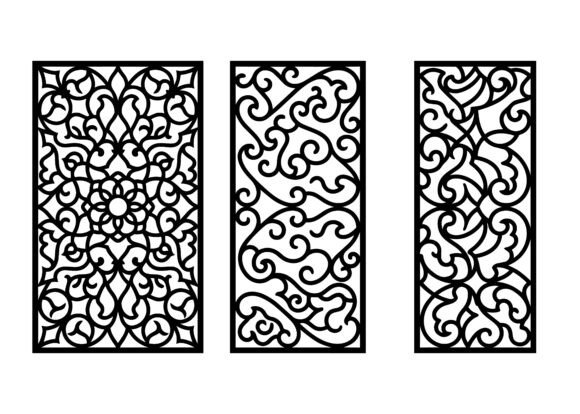 Arabesque Floral Panel EPS Bundle