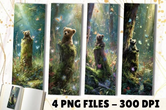 Art Forest Bear Cub Butterfly Bookmark: A Strategic Digital Asset for Creators and Communicators