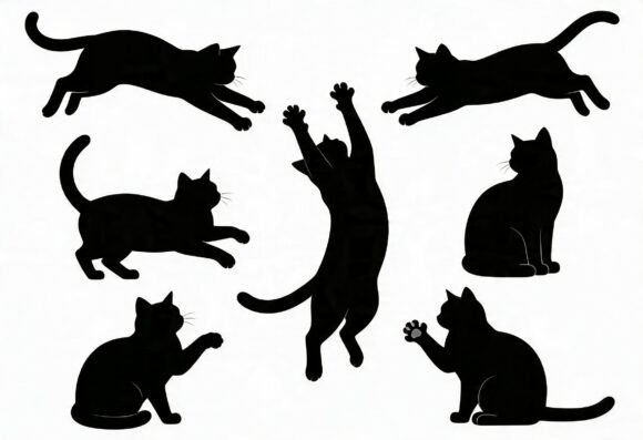 Black Cat Silhouette Bundle