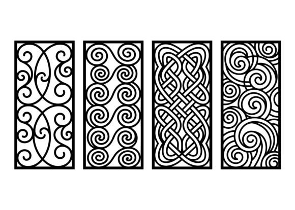Celtic Knot Swirl Panel EPS Bundle: Precision Vector Design Meets Timeless Craft Tradition