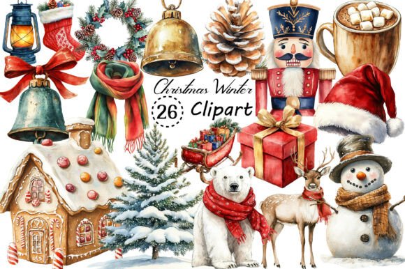 Christmas Winter Clipart Bundle