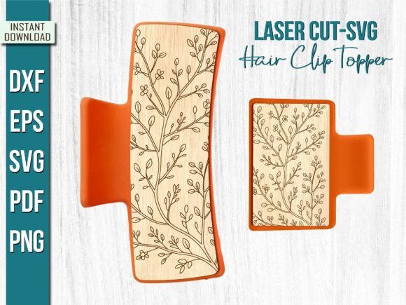 Daisy Glowforge Claw Hair Clip Topper