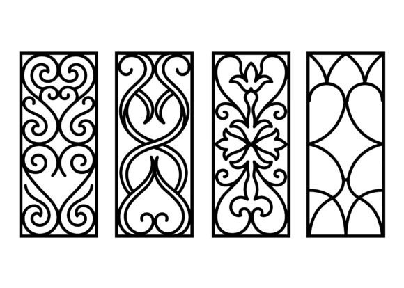 Elegant Ornamental Scroll Panel EPS: Precision Design Meets Timeless Craftsmanship