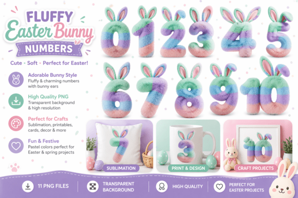 Fluffy Easter Bunny Numbers: Soft, Playful Design Meets Practical Creativity