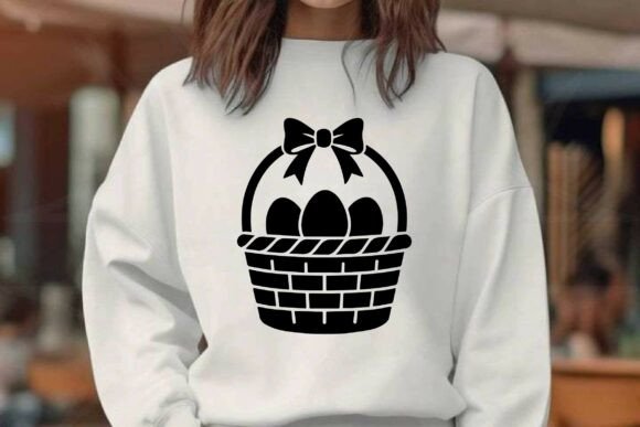 Free Easter Decorative Basket Silhouette