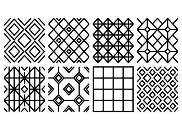 Geometric Grid Diamond Pattern EPS