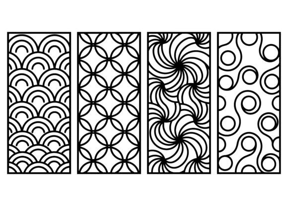 Geometric Seamless Pattern Panel EPS
