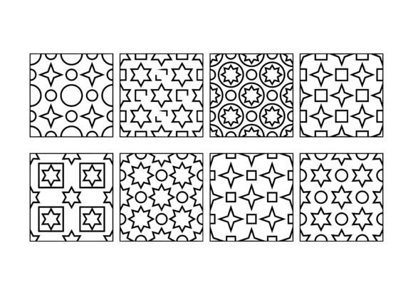 Geometric Star Tile Pattern EPS Bundle