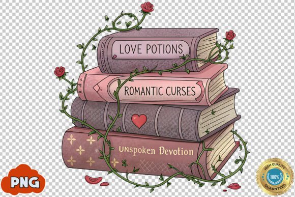 Gothic Books Valentine’s Day PNG Clipart