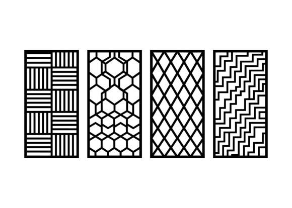 Modern Geometric Panel Pattern EPS Bundle