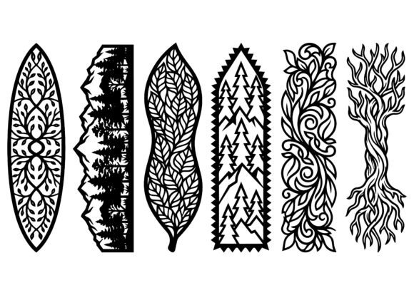 Nature Forest Leaf Bookmark EPS Bundle