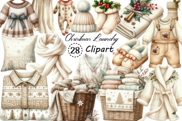 Neutral Christmas Laundry Clipart: A Strategic Design Asset for Purpose-Driven Creators