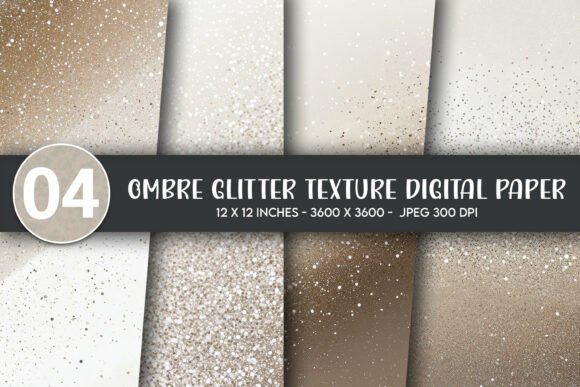 Ombre Glitter Texture Digital Paper