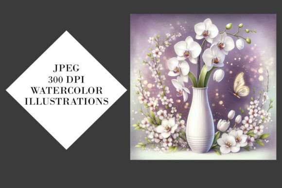 Orchids Flowers Illustrations: A Practical Guide for Designers and Crafters