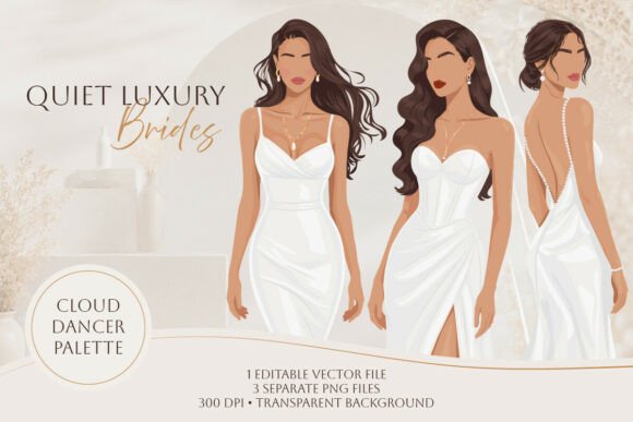 Quiet Luxury Brides, 1 Vector 3 PNG