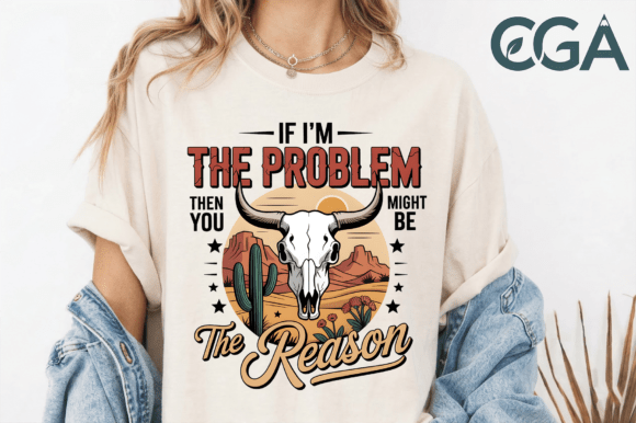 Retro Western Bull Skull PNG