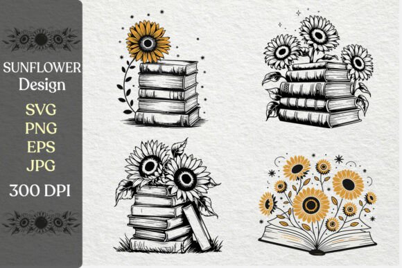 Sunflower Design SVG PNG Set