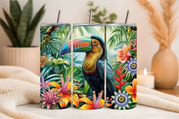 Tropical Bird Tumbler Wrap