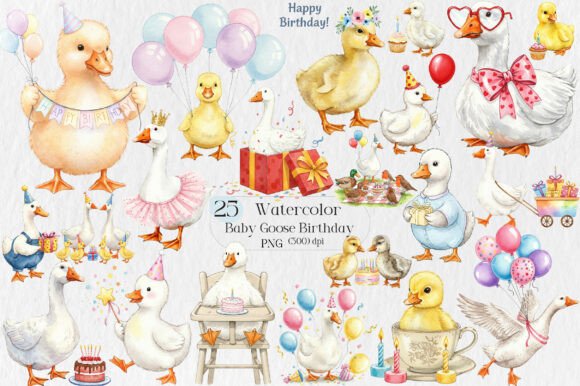 Watercolor Baby Goose Birthday PNG: A Practical Asset for Creative Projects and Business Workflows