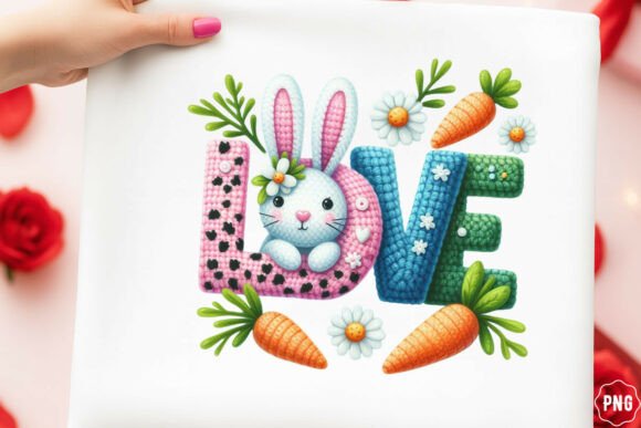 Watercolor Easter Love Sublimation Design