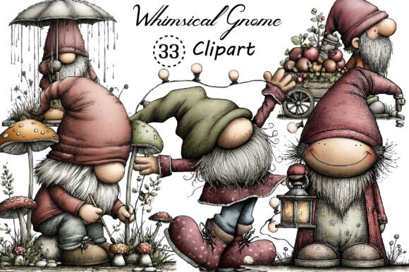 Whimsical Gnome Clipart Bundle: A Strategic Asset for Creative and Commercial Use