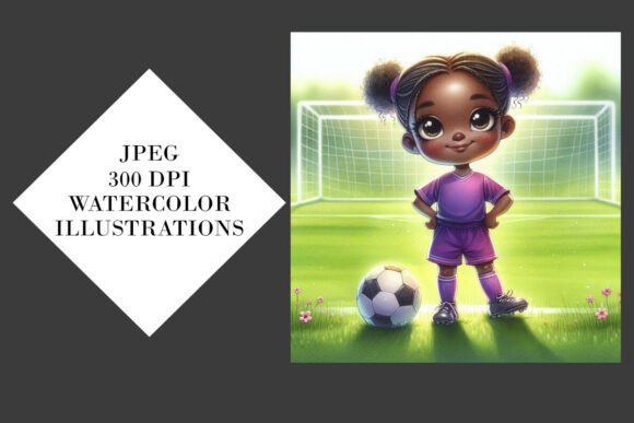 Young Football Stars Illustrations